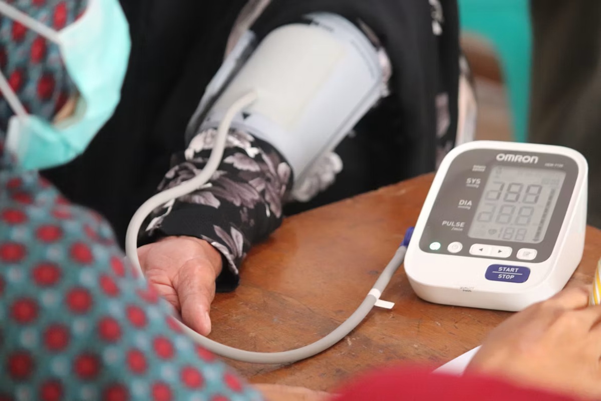 Checking Blood Pressure before Mount Kailash Tour