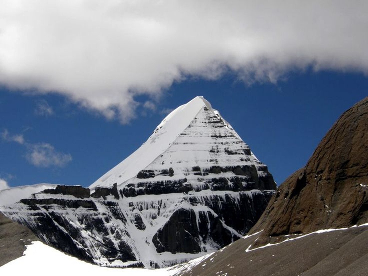 East face of Mount Kailash 6638m near Lake Mansarovar in Tibet